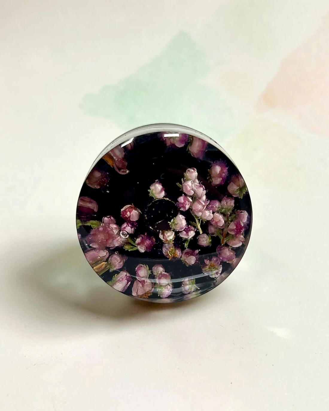 Gałka meblowa Wrzos (Calluna vulgaris) · gałka licem